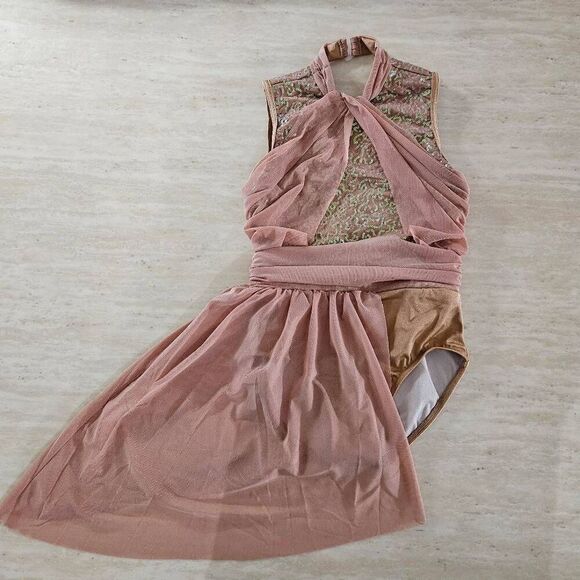 Weissman NWOT child medium dance costume lyrical jazz contemporary solo - Picture 1 of 7